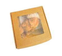 Generico Oso de peluche | Oso de peluche hecho a mano en caja, decoración para el hogar suave y con tarjeta de amigo de peluche hecho a mano para mujeres, niños y niñas