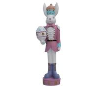 Genérico Osterhase Nussknacker - Buntes Tradicionales Festtagsornament aus Resin | Hasenfigur ALS Frühlingsdeko zur Präsentation Auf Kaminsims, Tisch & Zuhause, Osterdeko