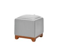 Genérico Otomana De Almacenamiento Cuadrada Tapizada, Rectangular Pequeña con Patas, Taburete Tocador, Asiento Acolchado Cuero, For Dormitorio(Color4)