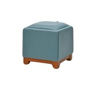 Genérico Otomana De Almacenamiento Cuadrada Tapizada, Rectangular Pequeña con Patas, Taburete Tocador, Asiento Acolchado Cuero, For Dormitorio(Color1)