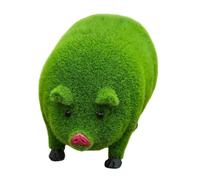 Genérico Outdoor Animal Statues - Resin Large Cute Flocked Figurines For Home Decor | Green Material with Garden Design, Indoor Living Room, Balcony, Entryway, Yard, Porch, Lawn, Pathway