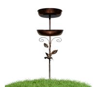Generico Outdoor Bird Bath, Double Layer Yard Feeder, 95x30x30cm Birdbath Bowl with Iron Build, Garden Accessory, Bath Feeder with Durable Design, Backyard Tool for Sparrow Robin