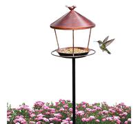 Genérico Outdoor Bird Bath, Metal Feeder Water Basin Shower, Parrot Bath Tub with Sturdy Base, Garden Yard Lawn Ornament, Indoor Outdoor Aviary Cage Habitat for Finches Monk Parrots