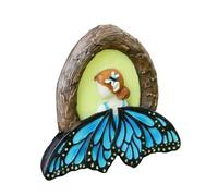 Genérico Outdoor Butterfly Fairy Tree Hanging Decor - Resin Ornament For Fairy Gardens | Enchanted Yard Decoration Ƒor Courtyards & Trees For Fantasy Gardeners