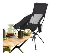 Genérico Outdoor Camping Chair, Folding Seat, Ultra Light Compact Chair, Head Support, Portable Hiking Fishing, Ideal for Outdoor Adventures, Beach, 23.23x29.53x35.83 Inches
