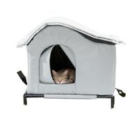 Genérico Outdoor Cat House - Waterproof Winter Cat Shelter with Thermal Mat | Oxford cloth insulated shelter with waterproof design and double sided thermal pad for patio, garden, backyard and outdoor ca