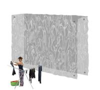 Generico Outdoor Clothes Drying Rack Rain Cover, Transparent Laundry Protector Shield, Transparent Color, Sunproof Dustproof Design, Weather Barrier, Clear PVC Garment Guard for Airer Stand
