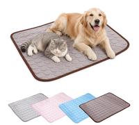 Genérico Outdoor Cooling Mat For Dogs Ice Silk, Dog Cooling Mat Indoor for Indoor, Outdoor & Car Use, Washable, Non-Slip Gel Pet Cool Pad for Dogs In Hot Summer for Kennel Home Travel (Brown, XXL)