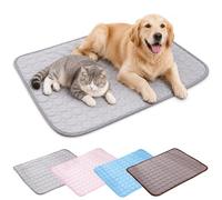 Genérico Outdoor Cooling Mat For Dogs Ice Silk, Dog Cooling Mat Indoor for Indoor, Outdoor & Car Use, Washable, Non-Slip Gel Pet Cool Pad for Dogs In Hot Summer for Kennel Home Travel (Grey, S)