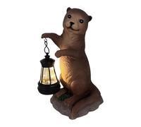 Genérico Outdoor Creature, Decorative Pathway Spirit, 10.5 Inches Ambiance with Solar Power, Radiant Statue Body, Lantern Accessory with Vintage Style, Backyard Decoration for Deck and Walkway