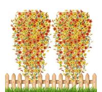 Generico Outdoor Faux Plants, Greenery Vine Decoration, 29.53 Inches Vibrant Hangable Artificial Flowers Set of 2 for Porch Yard Balcony Fireplace Patio Garden and Holiday Decor