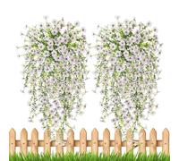 Generico Outdoor Faux Plants, Greenery Vine Decoration, 29.53 Inches Vibrant Hangable Artificial Flowers Set of 2 for Porch Yard Balcony Fireplace Patio Garden and Holiday Decor