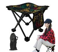 Genérico Outdoor Folding Chair - Portable Lightweight Camping Chair with Storage Bag, Heavy Duty Support | Compact Foldable Stool For Backpacking, Hiking, Fishing, Sports, Beach, Art Sketching