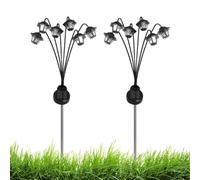 Genérico Outdoor Lights Solar Powered 2 Pieces Waterproof LED Ground Stakes