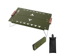 Genérico Outdoor Mini Single Table, Hiking, Camping, Portable Folding, Car Mounted Mountain Picnic(Army Green)