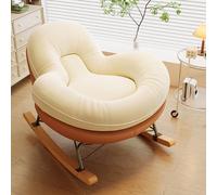 Genérico Outdoor Patio Rocking Chair, Comfortable Upholstered Rocking Chair, Oversized Egg Rocking Chair, Casual Outdoor Rocking Chair for Front Porch Living Room Patio Garden Yard(Orange)