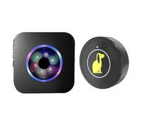 Genérico Outdoor Puppy Door Bell - 3 inch Wireless Dog Training Alarm | Impermeable 55 Chimes Signal - Adjustable Volume Pet Potty Training for Indoor Outdoor Backyard Garden Balcony Patio