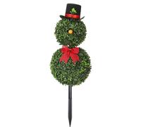 Genérico Outdoor Snowman Decoration - 2.6ft Holiday Figurine For Yard Porch Display | ABS with Red Bow Hat, Winter Garden Ornament, For Christmas, Home, Shop, Backyard, Lawn, Seasonal Accent
