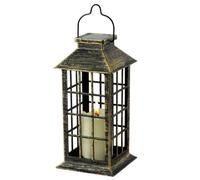 Genérico Outdoor Solar Lantern Light - 300mAh Rechargeable LED Candle Effect Lamp, Hanging Metal Design | Solar Garden Decoration Lighting For Yard, Porch, Balcony, And Pathway Use