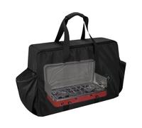 Genérico Outdoor Stove Carry Bag, Portable BBQ Storage, Foldable Grill Utensil Carrier, Nylon Fabric, Protective Organizer for Small Tank Accessories, Black, Camping, Barbecue, 8.27x16.93