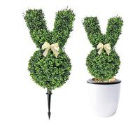 Genérico Outdoor Topiary Bunny, Holiday Garden Decors, Easter Yard Sculpture, Backyard Holidays Display, Centerpiece for Gardens, Porches, and Entryways
