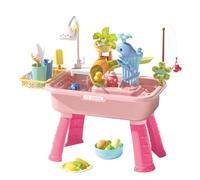 Genérico Outdoor Water Table - 80cm 4in1 Electric Sink Toy, Educational Pretend Play Activity | Kids Boys Girls Beach Backyard Picnic School Camping Pool Garden Travel Playhouse Fun