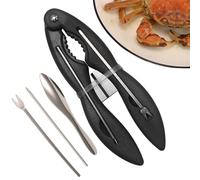 Genérico Outils crustacés - Ensemble 4 pièces | Accessoires robustes pour décortiquer pinces, pattes et coquillages | Parfait pours repas Fruits de mer, Cuisine conviviale ETT Amateurs gourmets