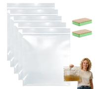 Genérico Oven Rack Cleaning Bags, No Scrub Oven Rack Cleaner Bags, No Cleaner Included, Reusable, Suitable for Cleaning of Various Sizes (5 Pcs-L)