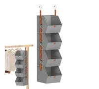 Genérico Over Door Organizer - 4-Tier Clothes Rack, Hangable Storage Unit