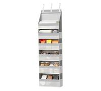 Genérico Over Door Organizer - 6 Tier Vertical Storage Rack with Hooks, Heavy Duty Hanging Closet | Space Saving Door Storage Solution for Bedroom Kitchen Pantry Laundry Nursery RV Bathroom Dorm