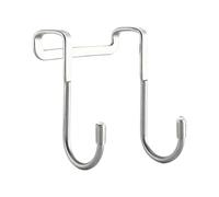 Genérico Over Shower Glass Door Hooks - 304 Stainless Steel Bathroom Organizer | 6.6x7.3x2.4cm Size, 35g Weight, Drilling-Free Durable Hooks for Cabinet Doors ≤23mm Thick