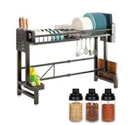 Generico Over Sink Dish Drying Rack, 2-Tier Adjustable Dish Drainer, Space-Saving Sink Organizer, Sturdy & Rust-Resistant Design, for Dishes, Plates, Cleaning Cloths, Kitchen Storage