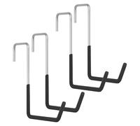 Genérico Over the Door Cycle Hooks, Heavy Duty Metal Ladder Hanger, 4x Space-Saving Plant Hooks, Multiusos Organizers for Ladders, Flower Baskets, Outdoor Storage Solutions, 5,31 x 1,97 in