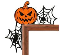 Genérico Over The Door Decor - Topper de puerta de halloween divertido Halloween Pumpkin Ghost Witch Spider Web Dorway Decor, decoración de alféizar de ventana para dormitorio