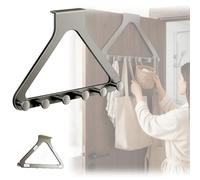 Genérico Over The Door Hanger Organizer,No-Drill 6-Hook Heavy Duty Door Hanger,Multi-Purpose Space-Saving Coat & Towel Doors Rack for Bedroom,Bathroom,Entryway (A)