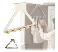 Genérico Over The Door Hanger Organizer,No-Drill 6-Hook Heavy Duty Door Hanger,Multi-Purpose Space-Saving Coat & Towel Doors Rack for Bedroom,Bathroom,Entryway (D)