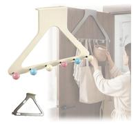 Genérico Over The Door Hanger Organizer,No-Drill 6-Hook Heavy Duty Door Hanger,Multi-Purpose Space-Saving Coat & Towel Doors Rack for Bedroom,Bathroom,Entryway (F)