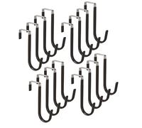 Generico Over The Door Hooks - 16 Pieces Over Door Towel Hooks | No Drill Removable Racks For Closet Cabinet Kitchen Apartment Bedrooms And More