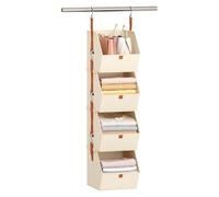 Genérico Over The Door Organizer - 4-Tier Hangable Closet Storage | Clothes, Shoes, Bags, Socks, Towels, Toys | Space-Saving Storage for Apartment Renters, Bedroom, Dormitory, Nursery, Office, Garage
