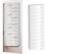 Genérico Over The Door Shoe Organizer, 26 Pockets Hangable Rack, Clear Pockets Hanging Shoe Storage For Closet, Clear Foldable Shoes Organizer For Door And Footwear Boot Sneaker High Heel Storage