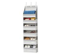 Genérico Over The Door Storage Organizer | 6-Tier Vertical Closet Organization with Hooks - Door Storage Organizer | for Nursery RV Closet Bathroom Dorm Bedroom Pantry Kitchen Laundry