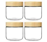 Genérico Overnight Oats Container - Food Storage Glass Jars With Lids | Glass Material With Wide Mouth Design, Supports Meal Prep And Portioning Function, Container For Yogurt Snack Sugar Coffee