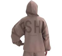 Genérico Oversized Christian Heavyweight Faith Sweatshirt, Essential Hoodie, Forgiven Letter Print Graphic Hoodies Pullover (Brown,4XL)