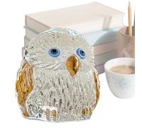 Genérico Owl Decor, Crystal Sparkling Ornament, White Home Accessory, Decorative Owl Figurine, Living Room Accent, Bedroom Shelf Ornament, Windowsill Display Piece for Christmas, and Thanksgiving
