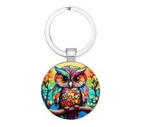 Genérico Owl Keychain - Alloy, Crystal Owl Pendant, Key Holder | Car Keyring Accessory, Home Decoration For Kids, Adults, Birthday Gift, Stylish Key Organizer, Modern Jewelry Charm