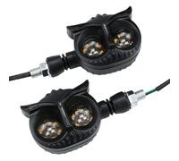 Genérico Owl Motorcycle Indicators - Waterproof Turn Signal Lamps, Bright Daytime Running Lights | Stylish Motorbike Safety Light Accessory for Riders Friends Family Night Use