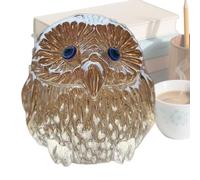 Genérico Owl Ornament, White Figurine Decorative Statue, 10x8cm Home Décor for Christmas, Thanksgiving, Birthdays, Living Room, Bedroom, Shelf, Windowsill, Elegant Gift for Family and Friends