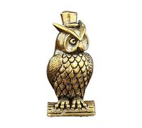 Genérico Owl Statue - 1.38in Brass Owl Figurine | Cute Table Centerpieces | For Office Apartment Bedroom, 28g Retro Metal Owls Tabletop Figures Room Decor Shelf Desktop Cabinet Housewarming Gift