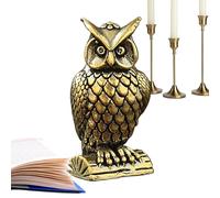 Genérico Owl Statue - 1.38in Brass Owl Figurine | Cute Table Centerpieces | For Office Apartment Bedroom, 28g Retro Metal Owls Tabletop Figures Room Decor Shelf Desktop Cabinet Housewarming Gift