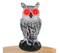 Genérico Owl Statue & Bird - Realistic Owl Decoy To Scare Birds Away with Flashing Eyes & Scary Sound, Motion Activated OL Scarecrow For Garden, Yard & Outdoor